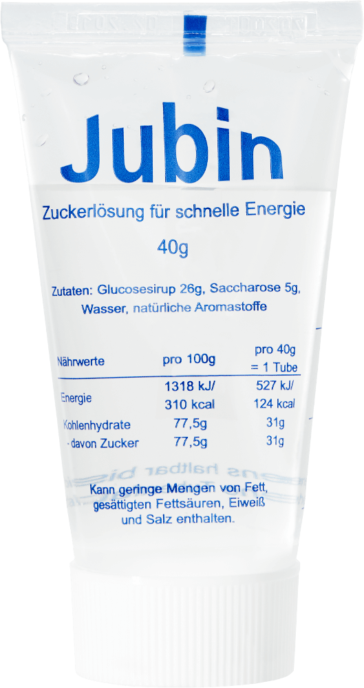 Tube mit Jubin Zuckerlösung